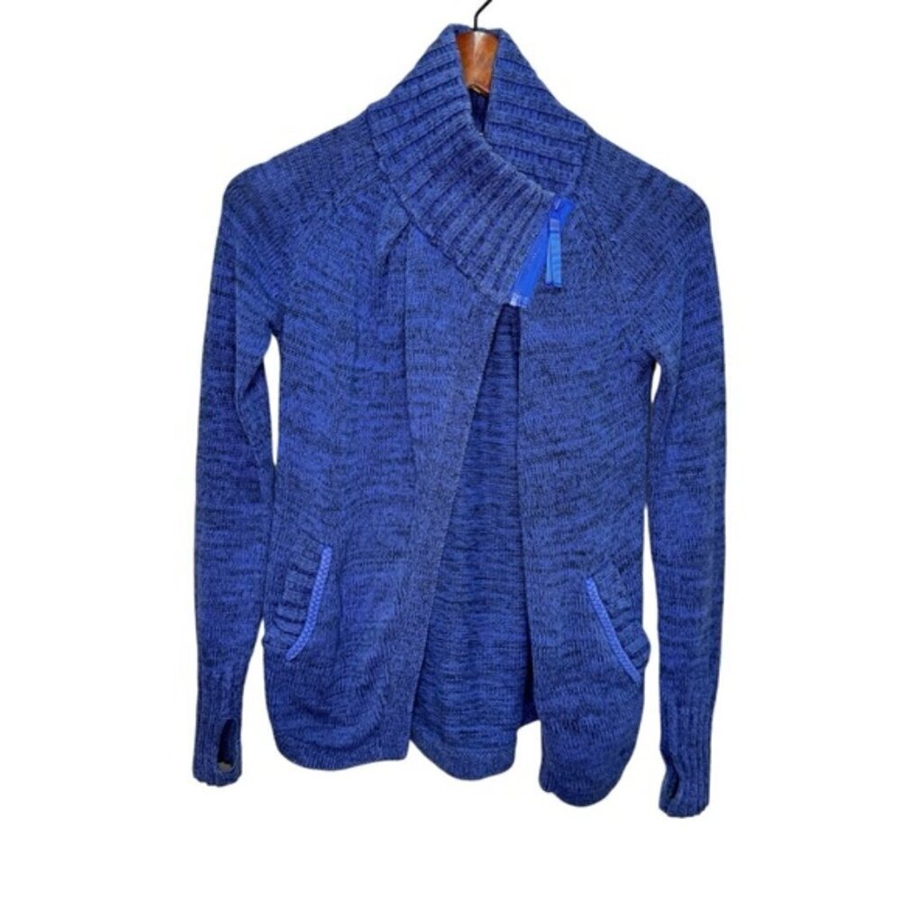 Ivivva Lululemon Size 8 Sweater Cardigan Knit Star Wrap Thumbhole Long Sleeve